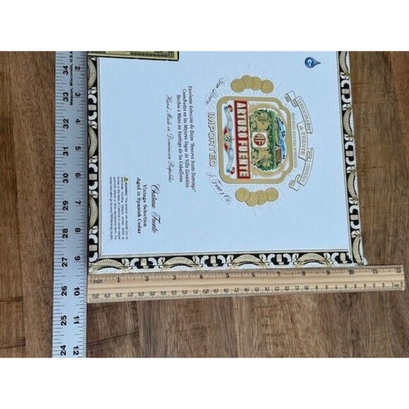 Arturo Fuente white gold 20 Chateau 9 3/8 x 9 3/4 x 1 3/8 Empty cigar box Craft - Picture 7 of 9